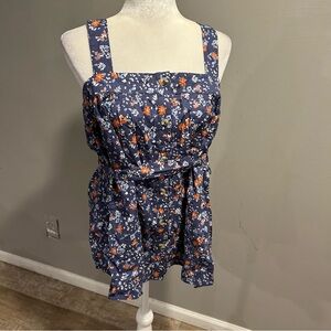 NWOT Motherhood Maternity Tank Top Blouse Floral Button Down Sz Medium